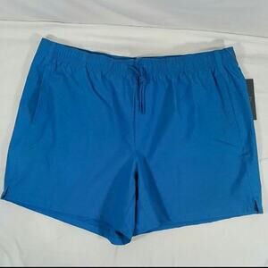 NWT VRST Teal 5" seam lined men's nylon shorts Size Large